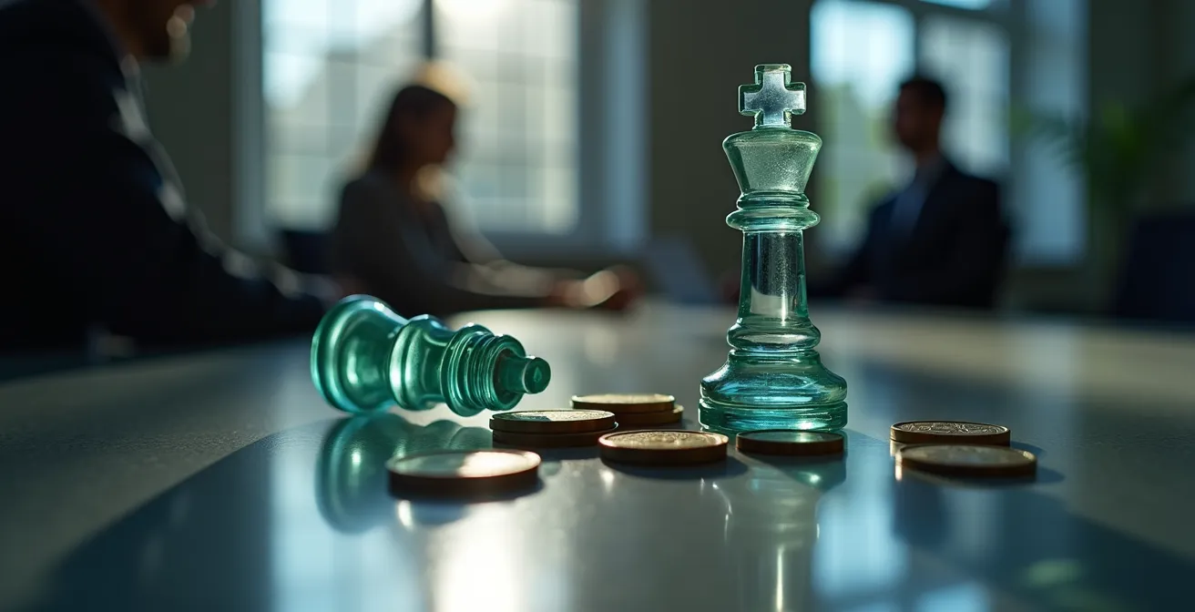 Calcul du coût réel du turnover commercial sur tableau transparent